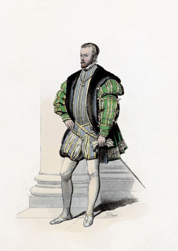Philip II, king of Spain. (Valladolid, 1527-San Lorenzo del Escorial, 1598), son of Charles I, en?