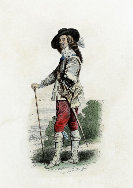 Charles I (1600-1649) King of England, Scotland and Ireland from 1625-1649, engraving from 1870.