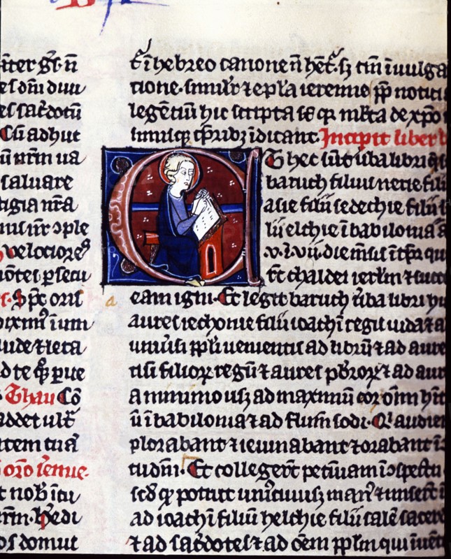 Book of Ruth, initial letter with miniature of a prophet, it comes from the Convent of Saint Cath?