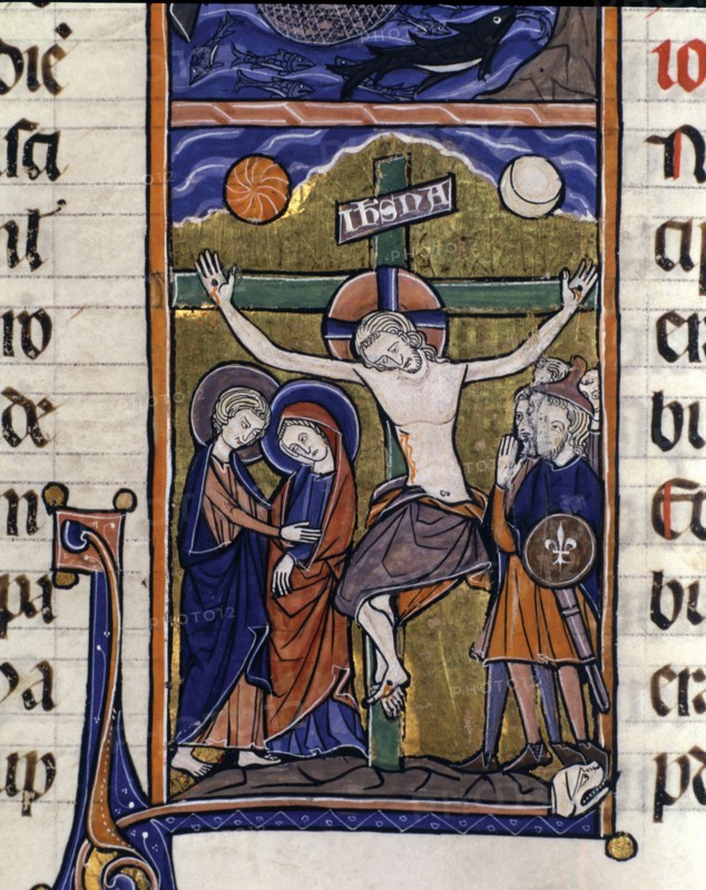 The Calvary, miniature in the 'Sacred Bible, volume IV. New Testament', manuscript on parchment m?