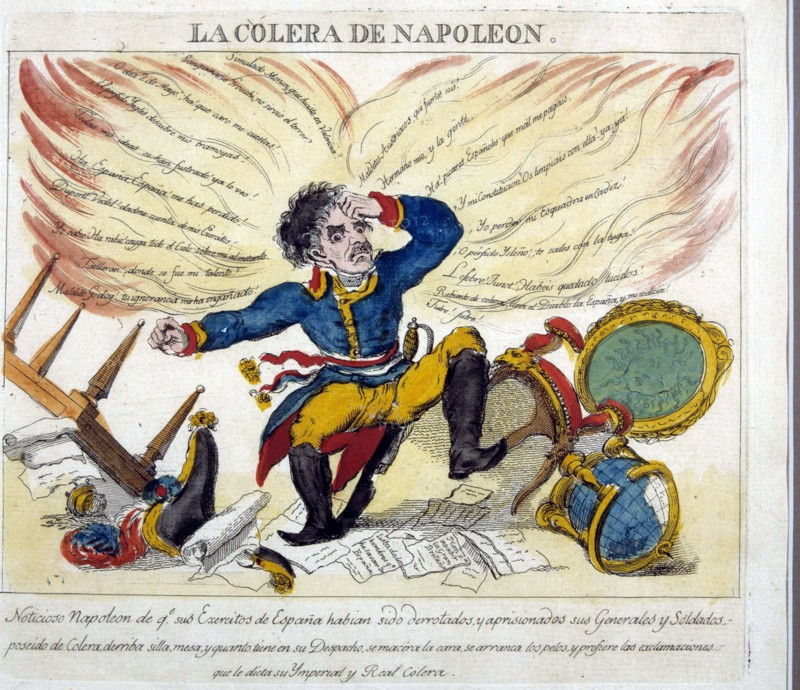 The anger of Napoleon' Napoleon Bonaparte (1759-1821), satirical engraving.