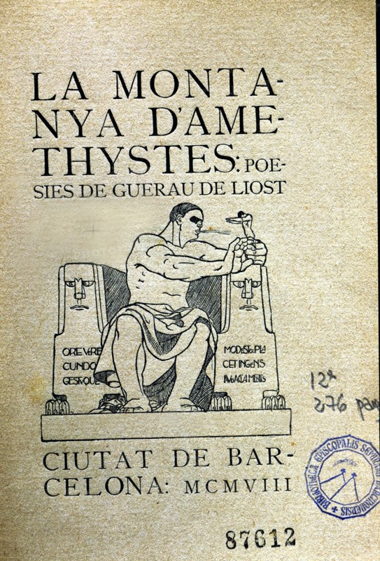 Cover of the book 'La muntanya d'amethystes' (The amethysts mountain) by Jaume Bofill i Mates, pu?