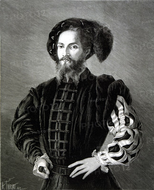 Cesar Borgia (1475-1507), ecclesiastical and political, engraving of Spanish and American Illustr?