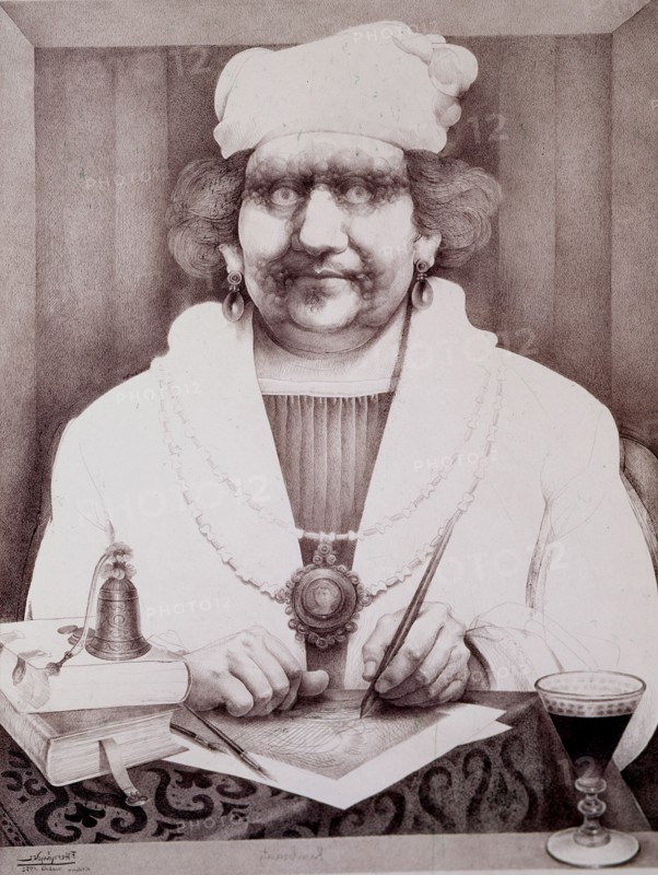 Van Rijn Harmenszoon called Rembrandt (1606-1669), Dutch Painting.er and engraver, engraving, 1972.