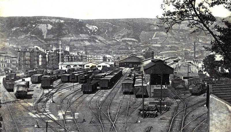 North Central station in Bilbao, 1910.