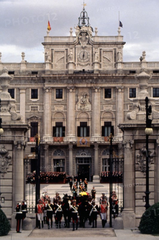Burial in Madrid of Don Juan de Borbon y Battenberg (1913-1993). Earl of Barcelona, ??output from?