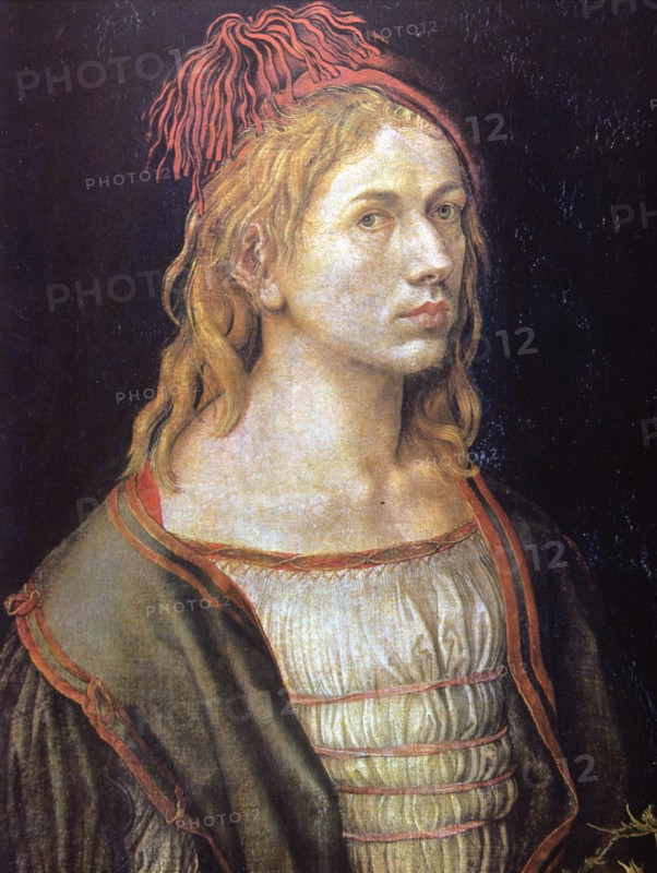 Self-Portrait with castor oil flower' Albrecht Durer (1471-1528, German Painter and engraver.