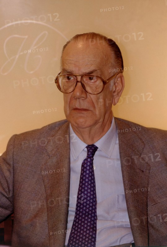 Camilo Jose Cela (1916-2002), Spanish writer and Nobel Prize of Literature, portrait 1991.