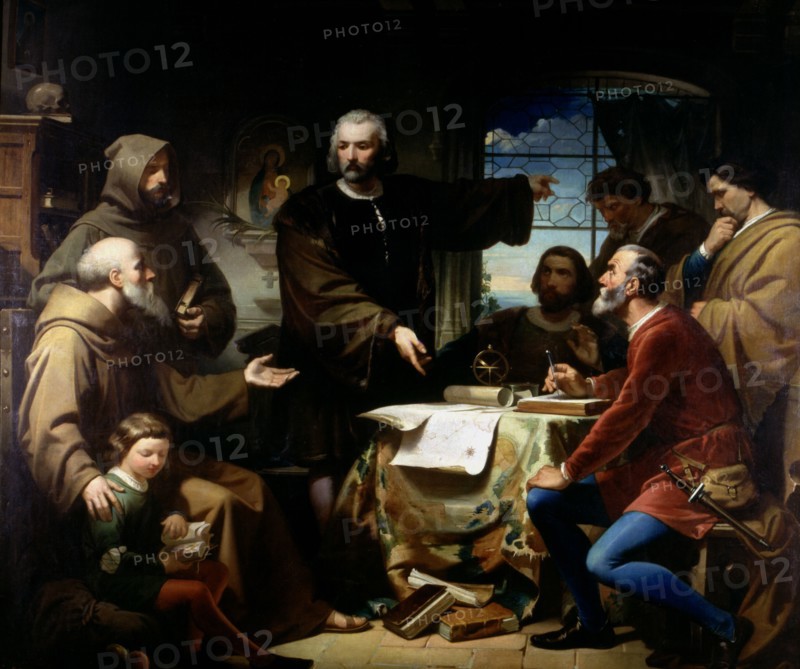 Columbus in the Rabida', oil of 1856,  Christopher Columbus (1451-1506) Italian navigator in the ?