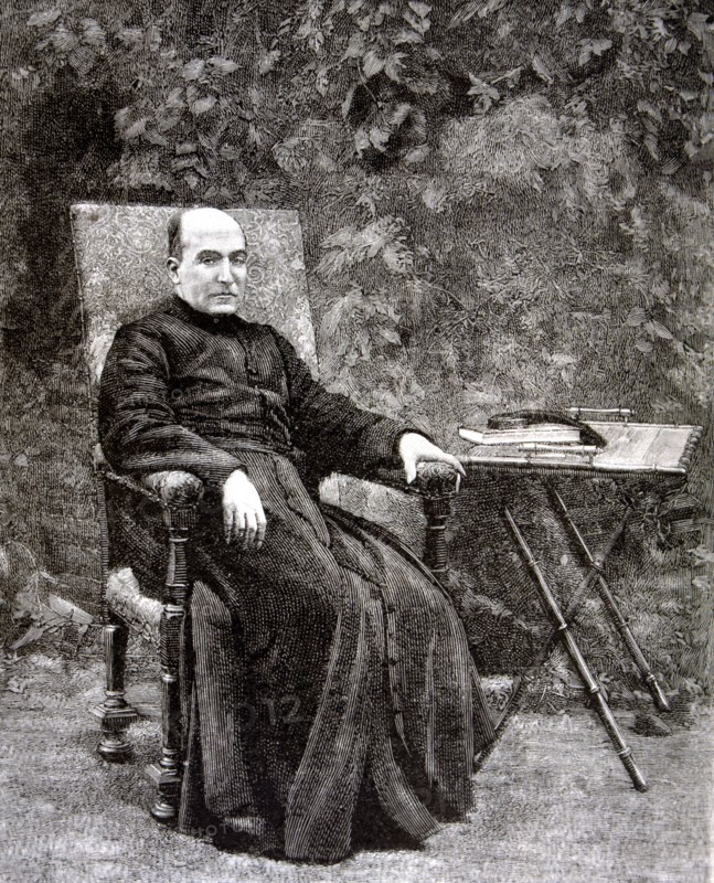 Luis Coloma (1851-1914). Spanish religious and writer, engraving from the Ilustración Española y ?