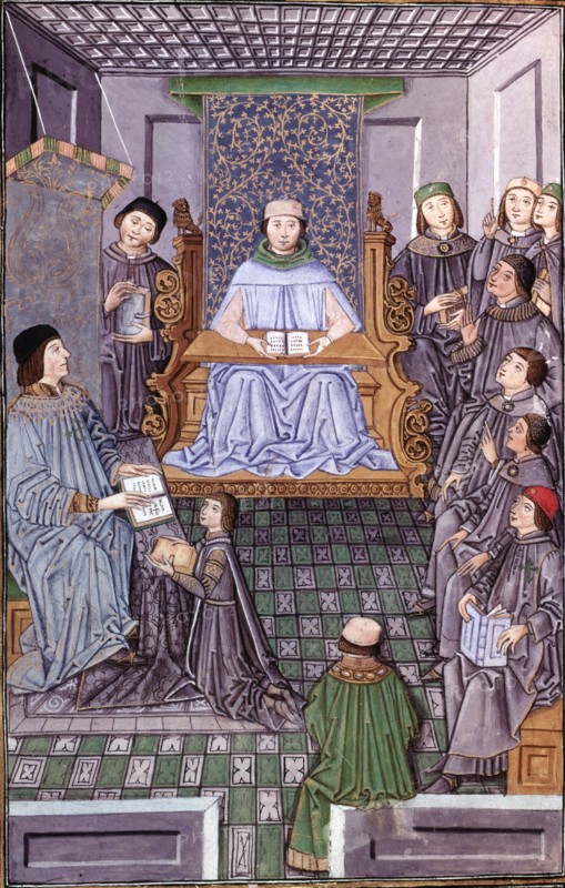 Antonio de Nebrija (1444-1522), Spanish humanist, with Don Juan de Zuniga, master of Alcantara wh?