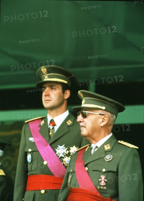 Francisco Franco together with D. Juan Carlos I, 1974.