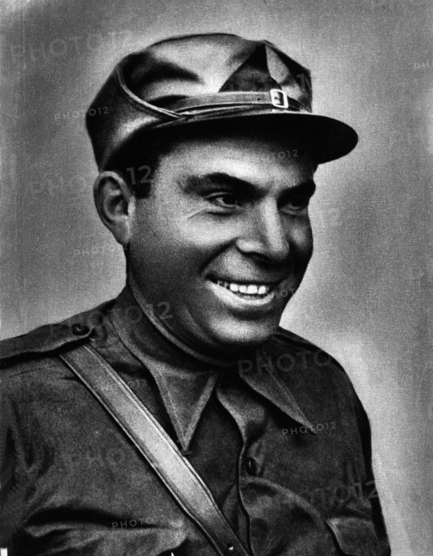 Buenaventura Durruti (1896-1936), Spanish anarchist leader, reproduction of a photograph.