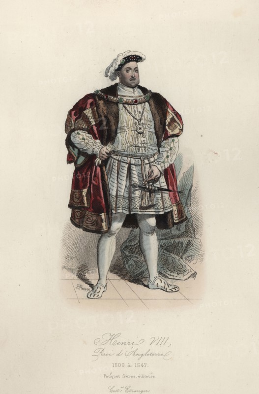 Henry VIII, King of England (Greenwich, 1491-Westminster, 1547), son of Henry VI, engraving 1870.