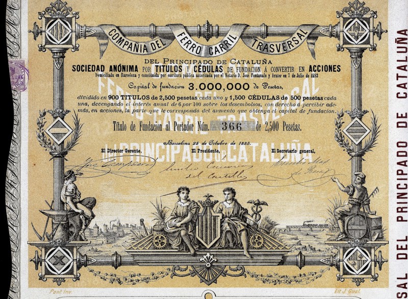 Document of the Fundación de la Compañía del Ferrocarril Transversal del Principado de Catalunya,?