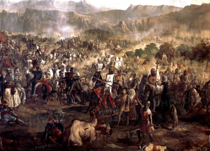 Battle of Las Navas de Tolosa (1212), oil painting, 19th century.
