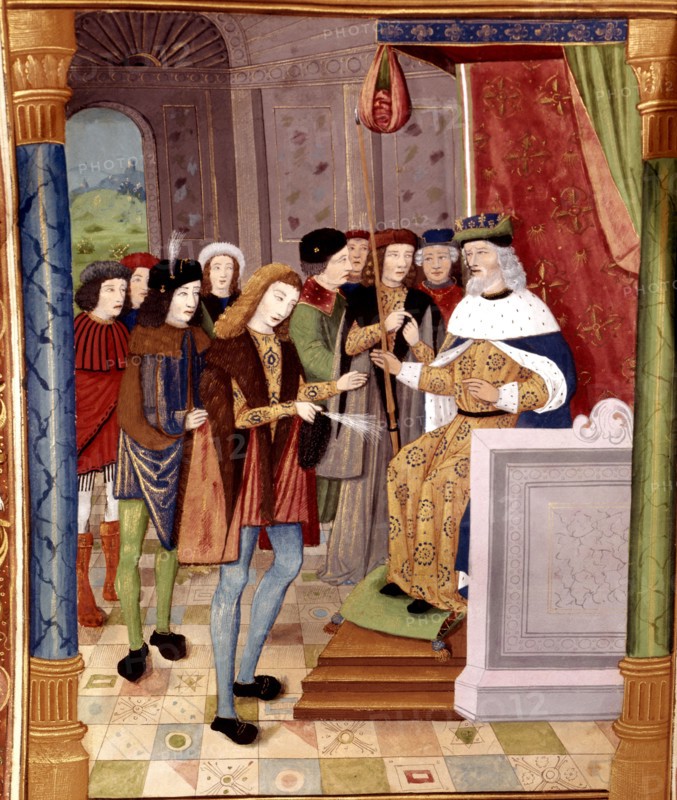 Gontran, king of Burgundy (561-592), appoints as his successor to the throne Childebert II, his n?