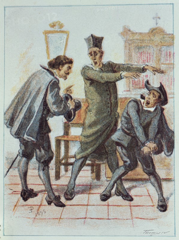 Illustration of the 19th century in 'El Alguacil alguacilado' (The bailiffed bailiff), by Francis?
