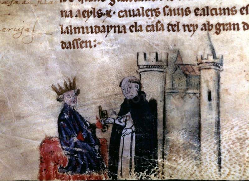 Jaime I 'The Conqueror' (1208-1276), King of Aragon and Catalonia with Miquel Fabra friar of the ?