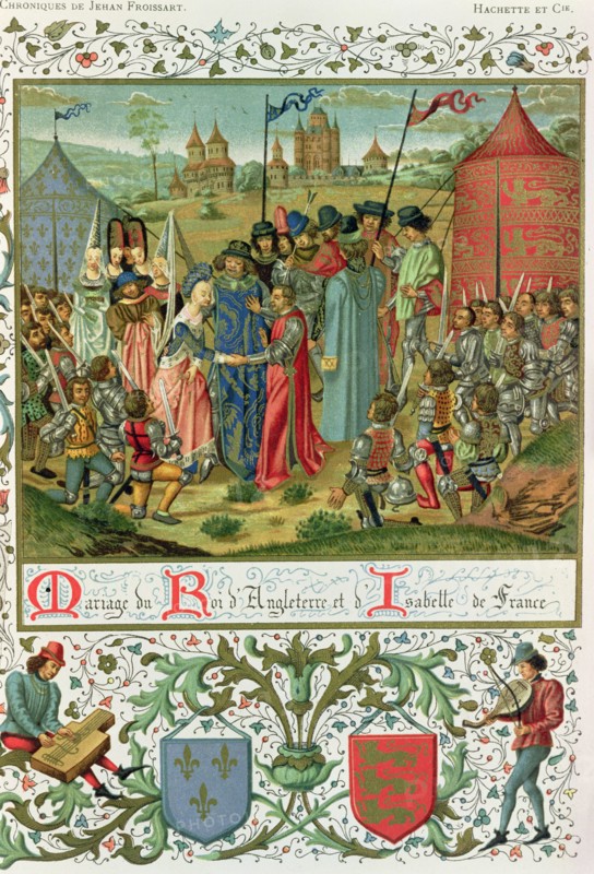 Charles VI delivers his daughter Isabel of France to Richard II, King of England, before the asse?