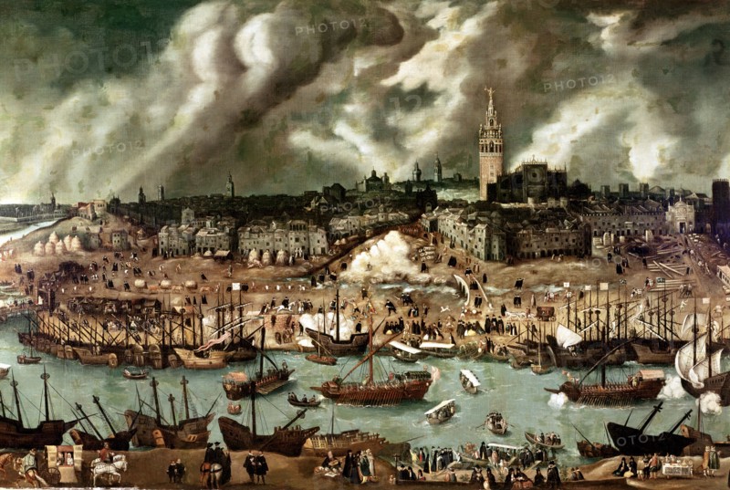 View of Seville, by Alonso Sanchez Coello.