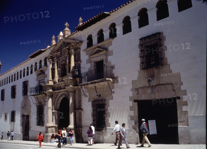 View of the façade of the Mint in Potosí (Bolivia).
