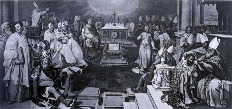 First Council of Constantinople, held in 381 under Pope St. Damasus and the reign of Theodosius '?