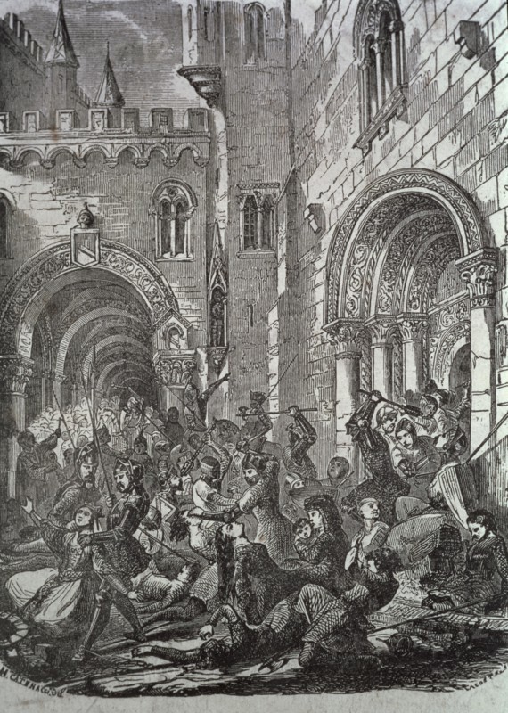 Reprisals of the Inquisition and killing of heretics in Barcelona, 1487.