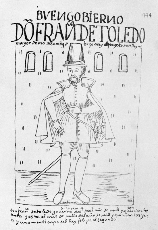 Francisco de Toledo, Viceroy of Peru (1568-1581), illustration appeared in the work 'Nueva Crónic?
