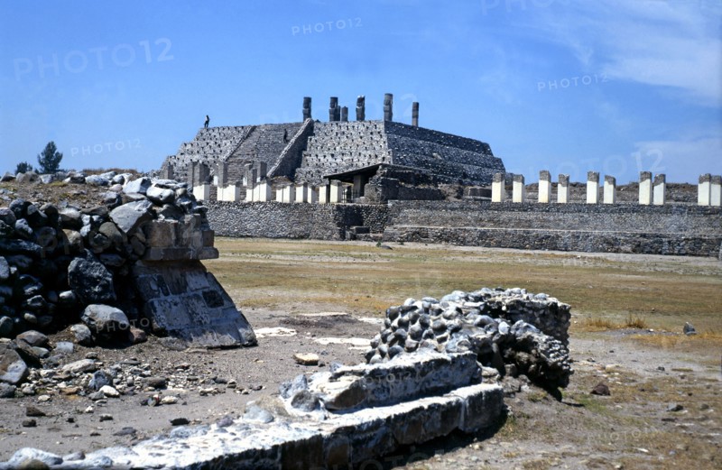 Tula, religious civic center of the Toltec culture founded around 900 AD, under the name Tollan X?