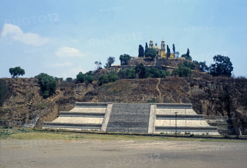 Cholula, important ceremonial center, remains of the old 'Tepanapa pyramid', at top the church of?