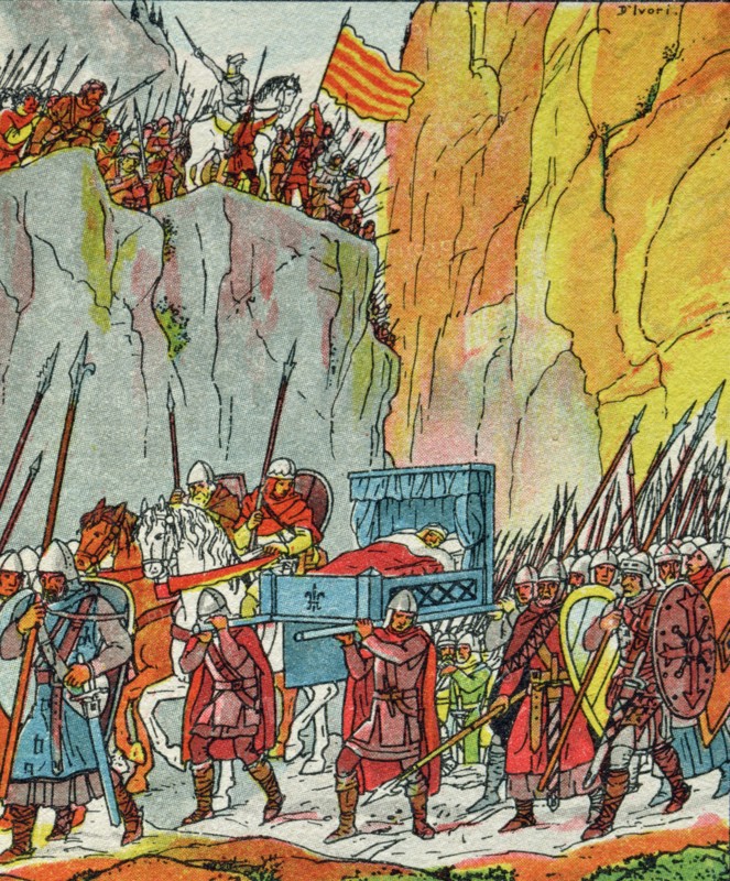 Defeat and retreat of the French troops of Philip II of Burgundy 'the Daring' in the Coll de Pani?