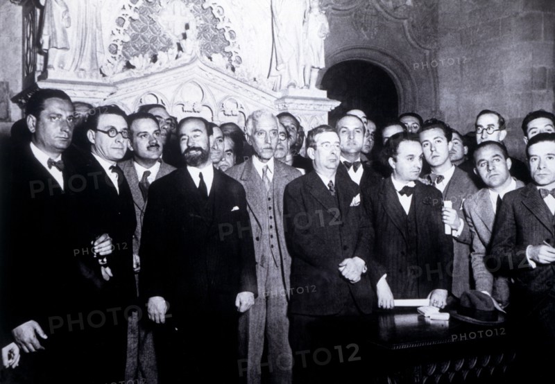 Palace of the Generalitat, Presidential Room, arrival to Madrid of the ministers of the Provision?