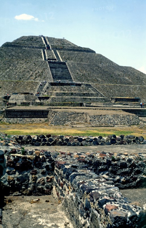 Teotihuacan, 'Pyramid of the Sun', temple located to one side of the central square of the ancien?