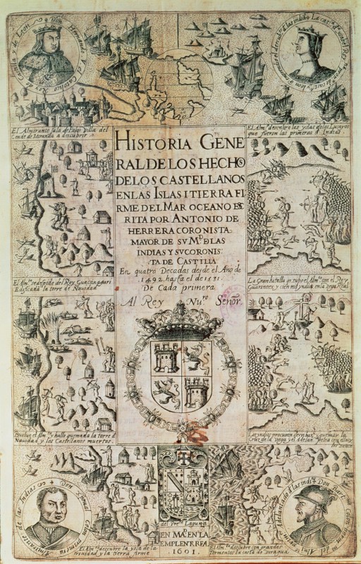 Cover of 'The Decades; Decade II', 1739 edition by Antonio Herrera.
