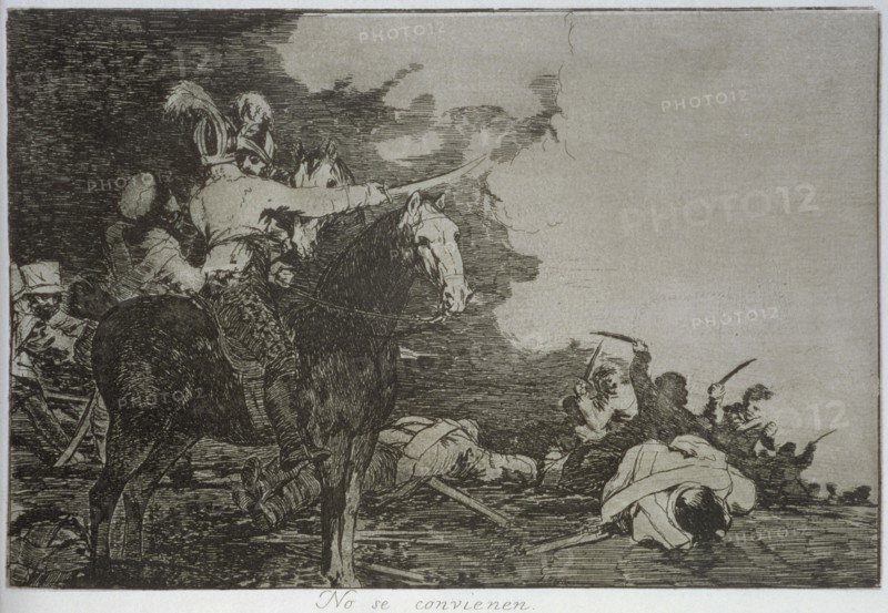 The Disasters of War, a series of etchings by Francisco de Goya (1746-1828), plate 17: 'No se con?