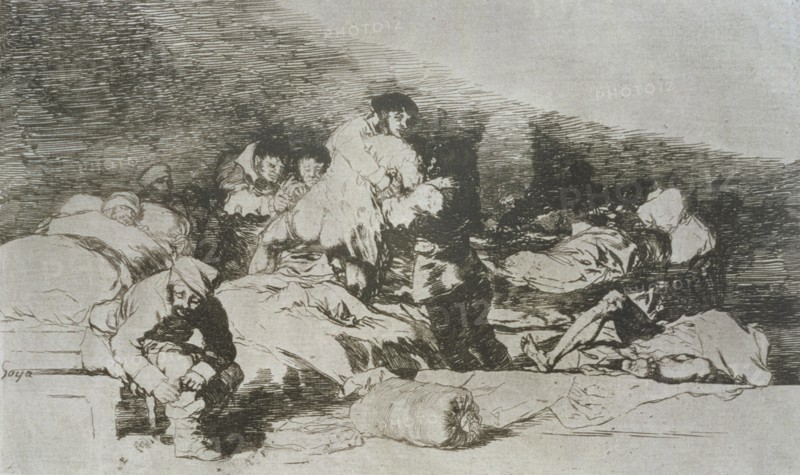 The Disasters of War, a series of etchings by Francisco de Goya (1746-1828), plate 25: 'También e?