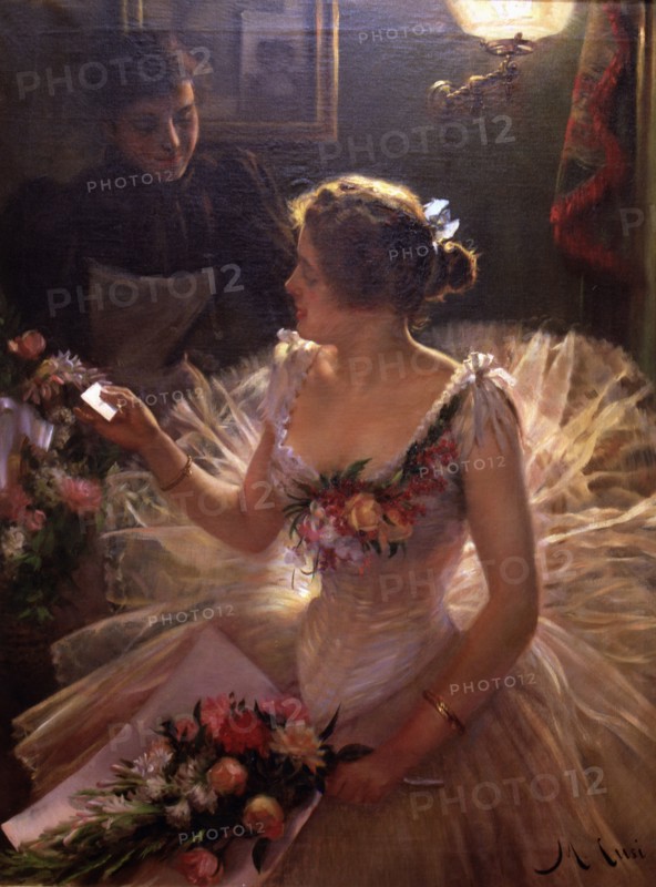 'In the dressing room' oil, 1895, oil by Manuel Cusi i Ferret.