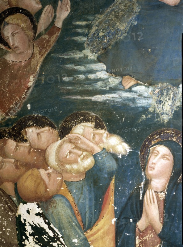 'Ascension of Jesus into heaven surrounded by the apostles and the Virgin Mary', detail of the p?