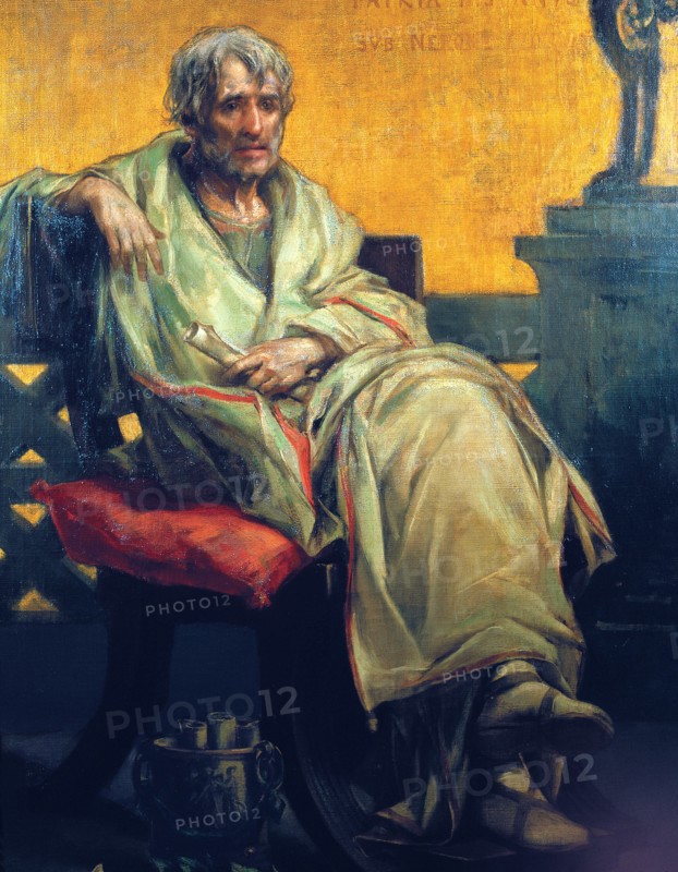 Lucius Anneo Séneca (4 BC.C. - 65 d.C.), Hispanic Italian philosopher born in Córdoba, preceptor ?