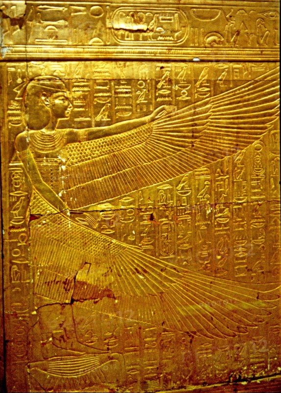 Canoptic reliquary of the treasure of Tutankhamun, detail.