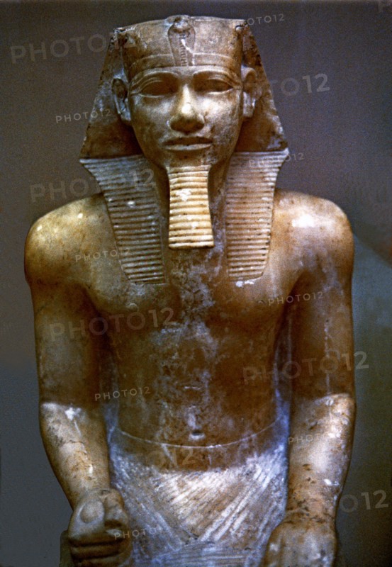 Chephren statue made in alabaster.