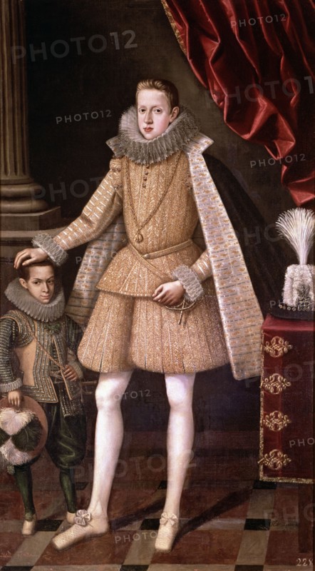 Felipe IV (1605-1665), King of Spain, ' Philip IV and the dwarf protruding ' oil painting.