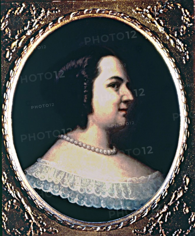 Gómez de Avellaneda, Gertrudis (1814 - 1875), Cuban writer, oil painting of 1880.