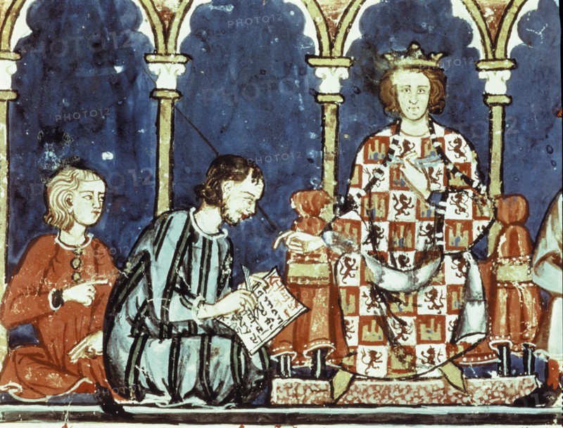 Book of Games' (1282), miniature of dices rules of Alfonso X 'The Wise' (1221-1284), king of Cast?