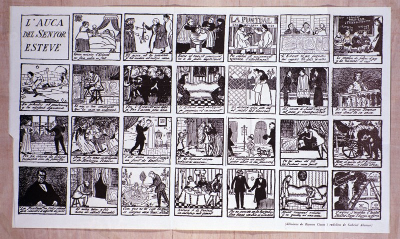 L'Auca del Senyor Ramón Esteve' with drawings by Ramon Casas and texts by Gabriel Alomar.