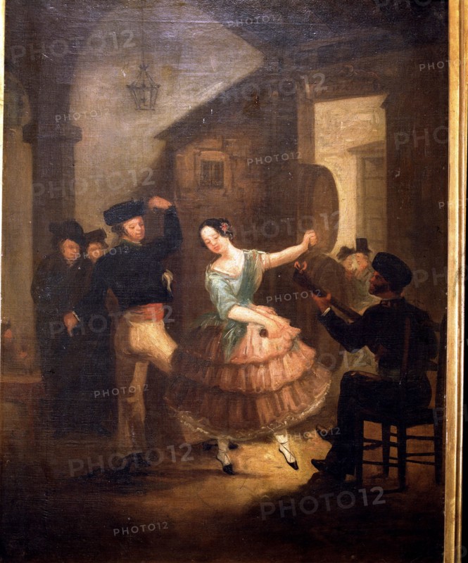 The lamp dance', oil.