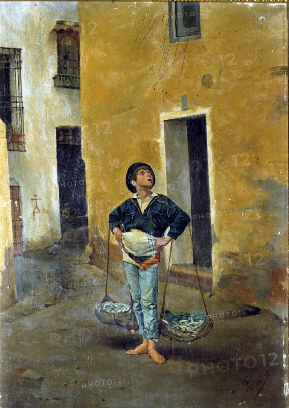 Copy of the Cenachero by Talavera' (fisherman with esparto baskets selling fish).