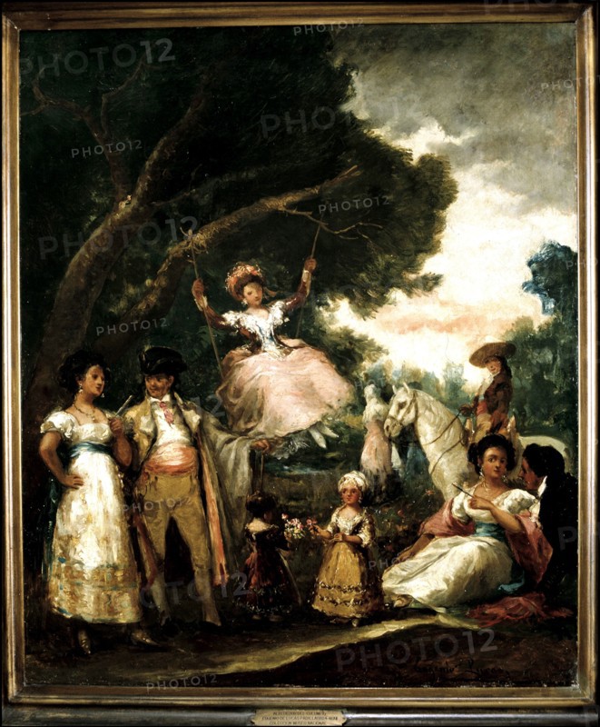 Around the swing', Eugenio Lucas Oil.