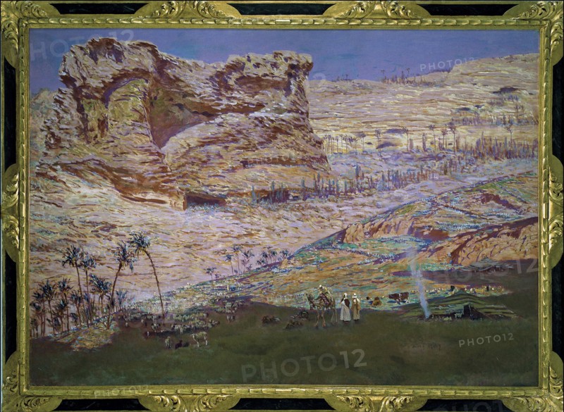 The cave of the prophets' (Lebanon), by Muñoz Degrain, oil, 1912.